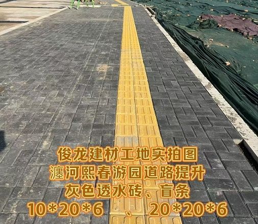 瀍河熙春游園道路提升 （灰色透水磚、盲條）